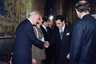 Incontro e colazione con il Presidente della Repubblica Tunisina Zine El Abidine Ben Ali
