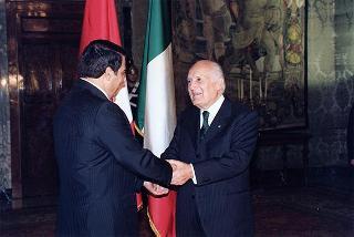 Incontro e colazione con il Presidente della Repubblica Tunisina Zine El Abidine Ben Ali