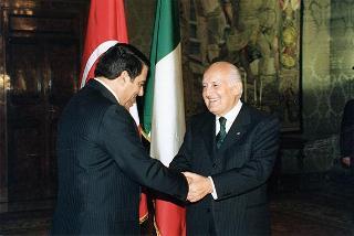 Incontro e colazione con il Presidente della Repubblica Tunisina Zine El Abidine Ben Ali