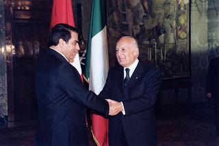 Incontro e colazione con il Presidente della Repubblica Tunisina Zine El Abidine Ben Ali