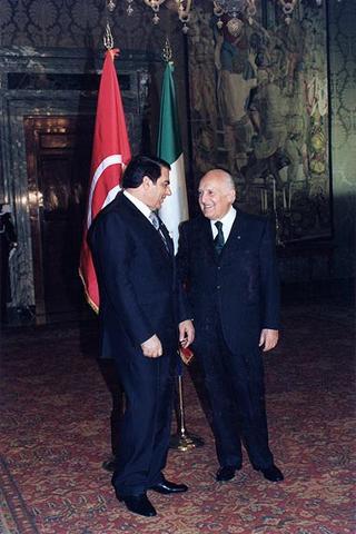 Incontro e colazione con il Presidente della Repubblica Tunisina Zine El Abidine Ben Ali