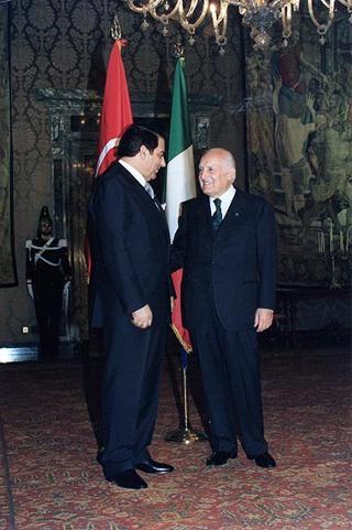 Incontro e colazione con il Presidente della Repubblica Tunisina Zine El Abidine Ben Ali