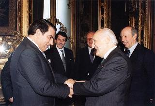 Incontro e colazione con il Presidente della Repubblica Tunisina Zine El Abidine Ben Ali