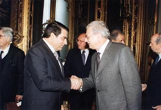 Incontro e colazione con il Presidente della Repubblica Tunisina Zine El Abidine Ben Ali