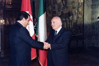 Incontro e colazione con il Presidente della Repubblica Tunisina Zine El Abidine Ben Ali