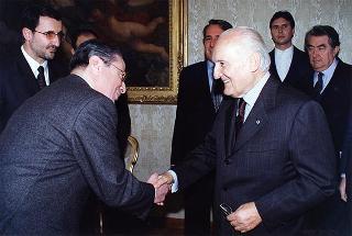 Denis Zigante, presidente della Federazione delle Associazioni degli esuli istriani, fiumani, dalmati, con gli esponenti delle predette Associazioni