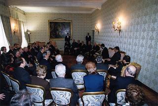 Denis Zigante, presidente della Federazione delle Associazioni degli esuli istriani, fiumani, dalmati, con gli esponenti delle predette Associazioni