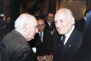 Roma, Palazzo Giustiniani: intervento del Presidente della Repubblica all'incontro con i Costituenti, in occasione delle celebrazioni del 50° anniversario della Costituzione