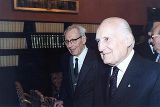 Roma, Palazzo Giustiniani: intervento del Presidente della Repubblica all'incontro con i Costituenti, in occasione delle celebrazioni del 50° anniversario della Costituzione