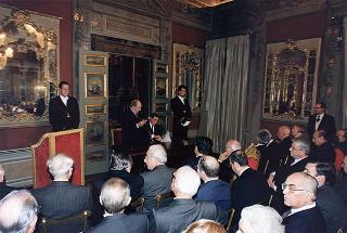 Roma, Palazzo Giustiniani: intervento del Presidente della Repubblica all'incontro con i Costituenti, in occasione delle celebrazioni del 50° anniversario della Costituzione