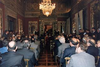 Roma, Palazzo Giustiniani: intervento del Presidente della Repubblica all'incontro con i Costituenti, in occasione delle celebrazioni del 50° anniversario della Costituzione