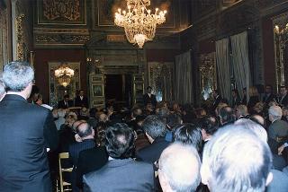 Roma, Palazzo Giustiniani: intervento del Presidente della Repubblica all'incontro con i Costituenti, in occasione delle celebrazioni del 50° anniversario della Costituzione