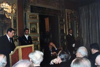 Roma, Palazzo Giustiniani: intervento del Presidente della Repubblica all'incontro con i Costituenti, in occasione delle celebrazioni del 50° anniversario della Costituzione