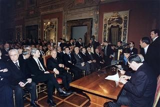 Roma, Palazzo Giustiniani: intervento del Presidente della Repubblica all'incontro con i Costituenti, in occasione delle celebrazioni del 50° anniversario della Costituzione
