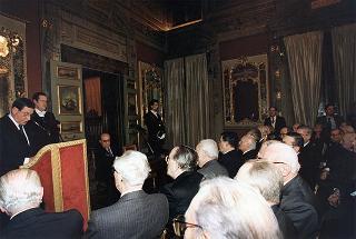 Roma, Palazzo Giustiniani: intervento del Presidente della Repubblica all'incontro con i Costituenti, in occasione delle celebrazioni del 50° anniversario della Costituzione