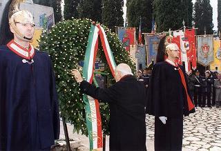 Mignano Montelungo (Caserta): intervento del Presidente della Repubblica alla cerimonia celebrativa del 54° anniversario della Battaglia di Monte Lungo