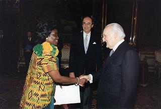 Signora Aanaa Naamua Enin, nuovo ambasciatore della Repubblica del Ghana: presentazione lettere credenziali