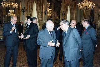 On. Giuseppe Avolio, presidente della Confederazione italiana degli agricoltori, con i presidenti regionali e provinciali, per il 20° anniversario di fondazione della CIA