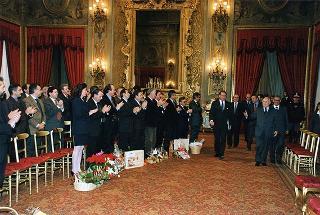 On. Giuseppe Avolio, presidente della Confederazione italiana degli agricoltori, con i presidenti regionali e provinciali, per il 20° anniversario di fondazione della CIA