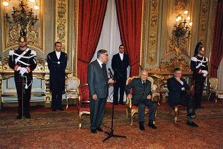 On. Giuseppe Avolio, presidente della Confederazione italiana degli agricoltori, con i presidenti regionali e provinciali, per il 20° anniversario di fondazione della CIA