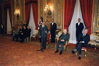 On. Giuseppe Avolio, presidente della Confederazione italiana degli agricoltori, con i presidenti regionali e provinciali, per il 20° anniversario di fondazione della CIA