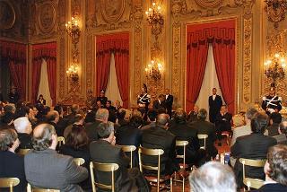 On. Giuseppe Avolio, presidente della Confederazione italiana degli agricoltori, con i presidenti regionali e provinciali, per il 20° anniversario di fondazione della CIA