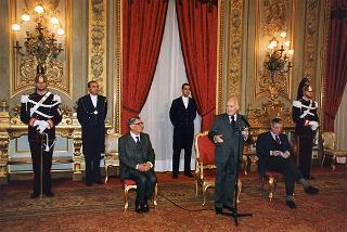 On. Giuseppe Avolio, presidente della Confederazione italiana degli agricoltori, con i presidenti regionali e provinciali, per il 20° anniversario di fondazione della CIA
