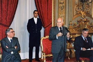 On. Giuseppe Avolio, presidente della Confederazione italiana degli agricoltori, con i presidenti regionali e provinciali, per il 20° anniversario di fondazione della CIA