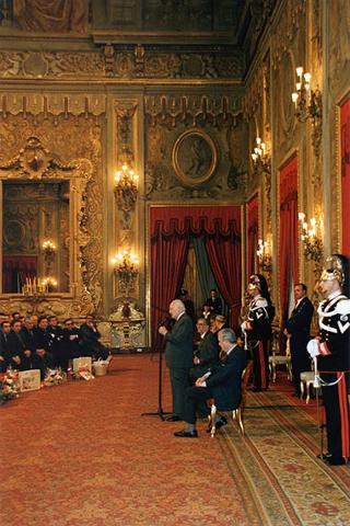 On. Giuseppe Avolio, presidente della Confederazione italiana degli agricoltori, con i presidenti regionali e provinciali, per il 20° anniversario di fondazione della CIA