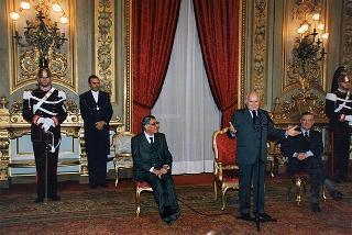 On. Giuseppe Avolio, presidente della Confederazione italiana degli agricoltori, con i presidenti regionali e provinciali, per il 20° anniversario di fondazione della CIA