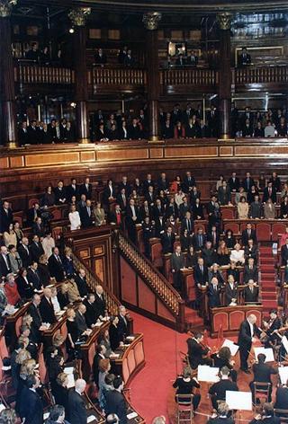 Roma, Palazzo Madama: intervento del Presidente della Repubblica al concerto in occasione del 50° anniversario della votazione finale per l'approvazione della Costituzione della Repubblica Italiana