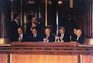 Roma, Palazzo Madama: intervento del Presidente della Repubblica al concerto in occasione del 50° anniversario della votazione finale per l'approvazione della Costituzione della Repubblica Italiana