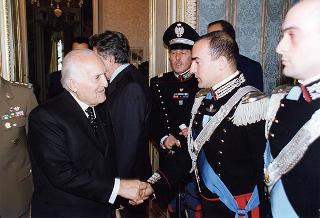 Delegazione di allievi Carabinieri di Roma, in servizio di guardia d'onore al Palazzo del Quirinale
