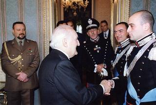 Delegazione di allievi Carabinieri di Roma, in servizio di guardia d'onore al Palazzo del Quirinale