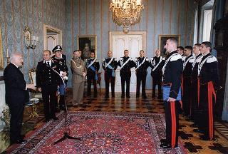 Delegazione di allievi Carabinieri di Roma, in servizio di guardia d'onore al Palazzo del Quirinale