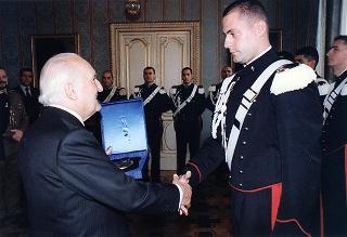 Delegazione di allievi Carabinieri di Roma, in servizio di guardia d'onore al Palazzo del Quirinale