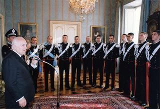 Delegazione di allievi Carabinieri di Roma, in servizio di guardia d'onore al Palazzo del Quirinale