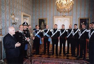 Delegazione di allievi Carabinieri di Roma, in servizio di guardia d'onore al Palazzo del Quirinale