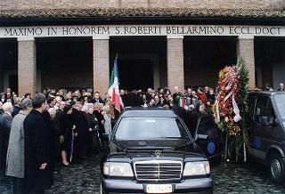 Roma, Chiesa di S. Roberto Bellarmino: intervento del Presidente della Repubblica al funerale del sen. Mario Ferrari Aggradi