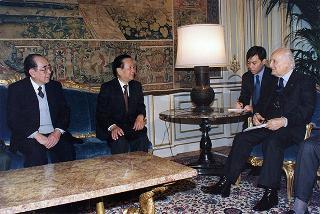 Incontro con Qian Qichen, Vice Primo Ministro e ministro degli affari esteri della Repubblica Popolare Cinese