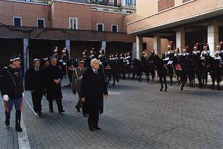 Visita del Presidente della Repubblica al Comando del Reggimento Corazzieri. Caserma Alessandro Negri di Sanfront