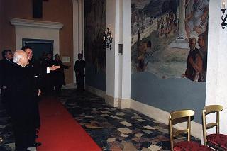 Visita del Presidente della Repubblica al Comando del Reggimento Corazzieri. Caserma Alessandro Negri di Sanfront