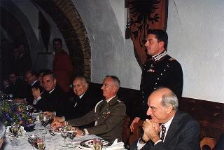 Visita del Presidente della Repubblica al Comando del Reggimento Corazzieri. Caserma Alessandro Negri di Sanfront