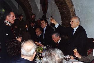 Visita del Presidente della Repubblica al Comando del Reggimento Corazzieri. Caserma Alessandro Negri di Sanfront