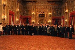 Delegazione di partecipanti alla 2^ Biennale delle Città e degli Urbanisti d'Europa