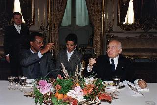 Incontro e successiva colazione in onore del Presidente dello Stato di Eritrea Isaias Afwerki