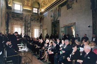 Roma, Palazzo Giustiniani: intervento del Presidente della Repubblica per il 90° compleanno del senatore a vita Amintore Fanfani