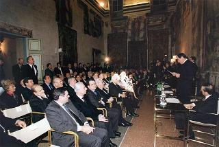 Roma, Palazzo Giustiniani: intervento del Presidente della Repubblica per il 90° compleanno del senatore a vita Amintore Fanfani