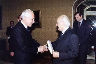 Felix Juan Borgonovo, nuovo ambasciatore della Repubblica di Argentina: presentazione lettere credenziali