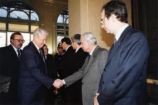 Incontro con il Presidente della Federazione Russa Boris Eltsin e signora